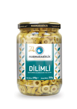 M.Birlik Yeşil Dilimli Zey.350 gr Cam (6 lı )