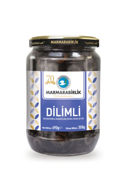 M.Birlik Siyah Dilimli Zey.350 gr Cam (6lı )