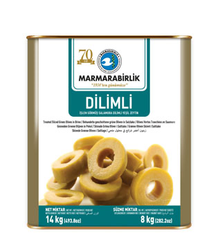 M.Birlik Yeş.Dilimli Zey.8 kg Tnk