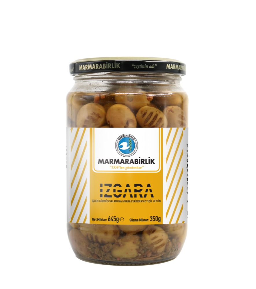 M.Birlik Izgara Yeşil Zeytin 350 gr Cam