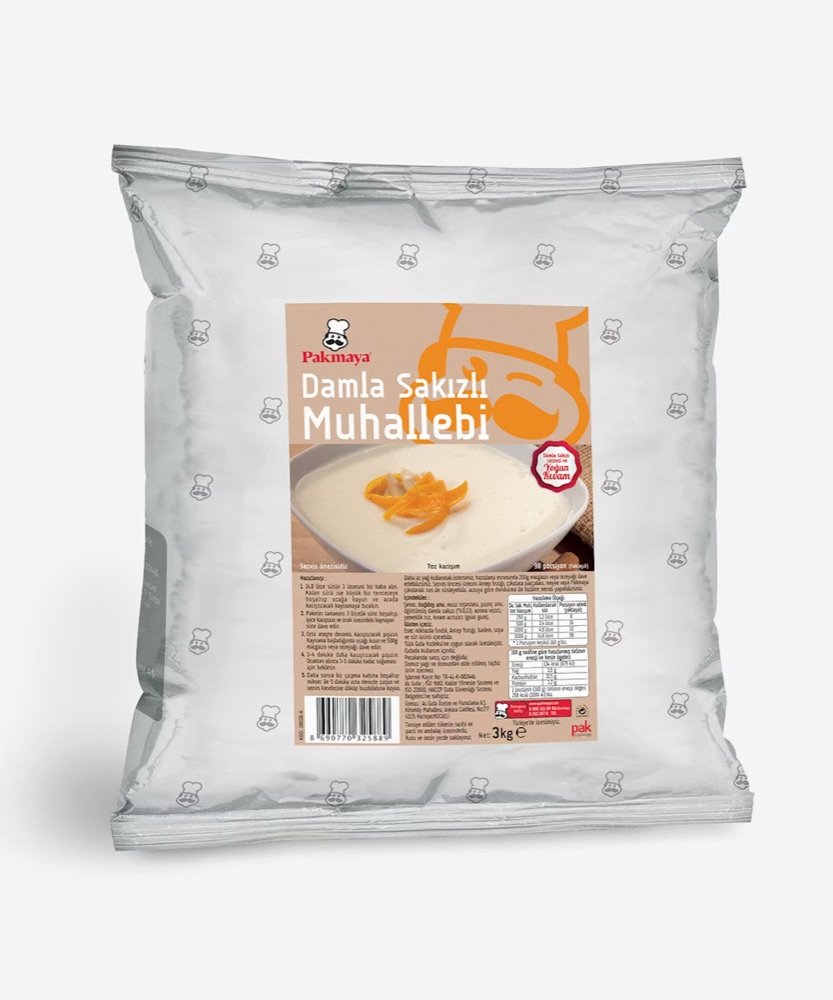 Pakmaya Damla Sakızlı Muhallebi 3kg*4